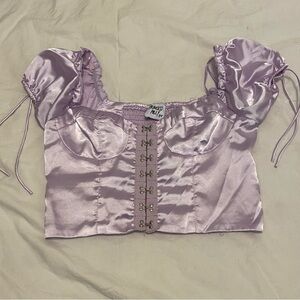 Princess Polly Lavender Satin Top